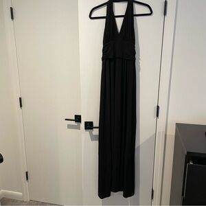 Elegant Black Halter Maxi Dress